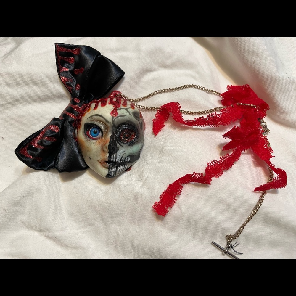 OOAK Horror Doll Themed Necklace